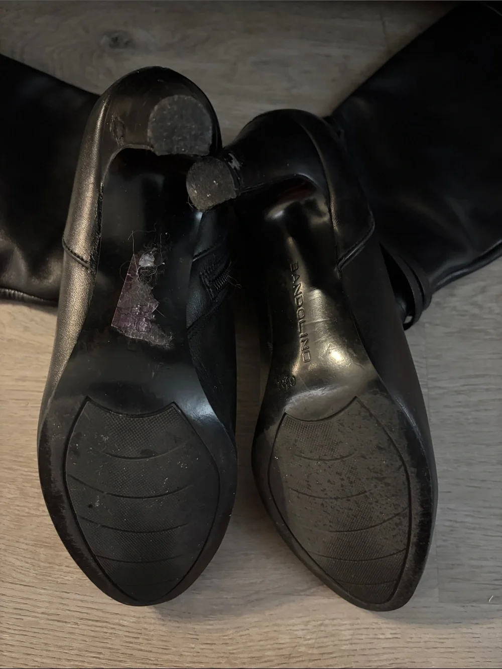 Bandolino Black Calf Boots Zip Up